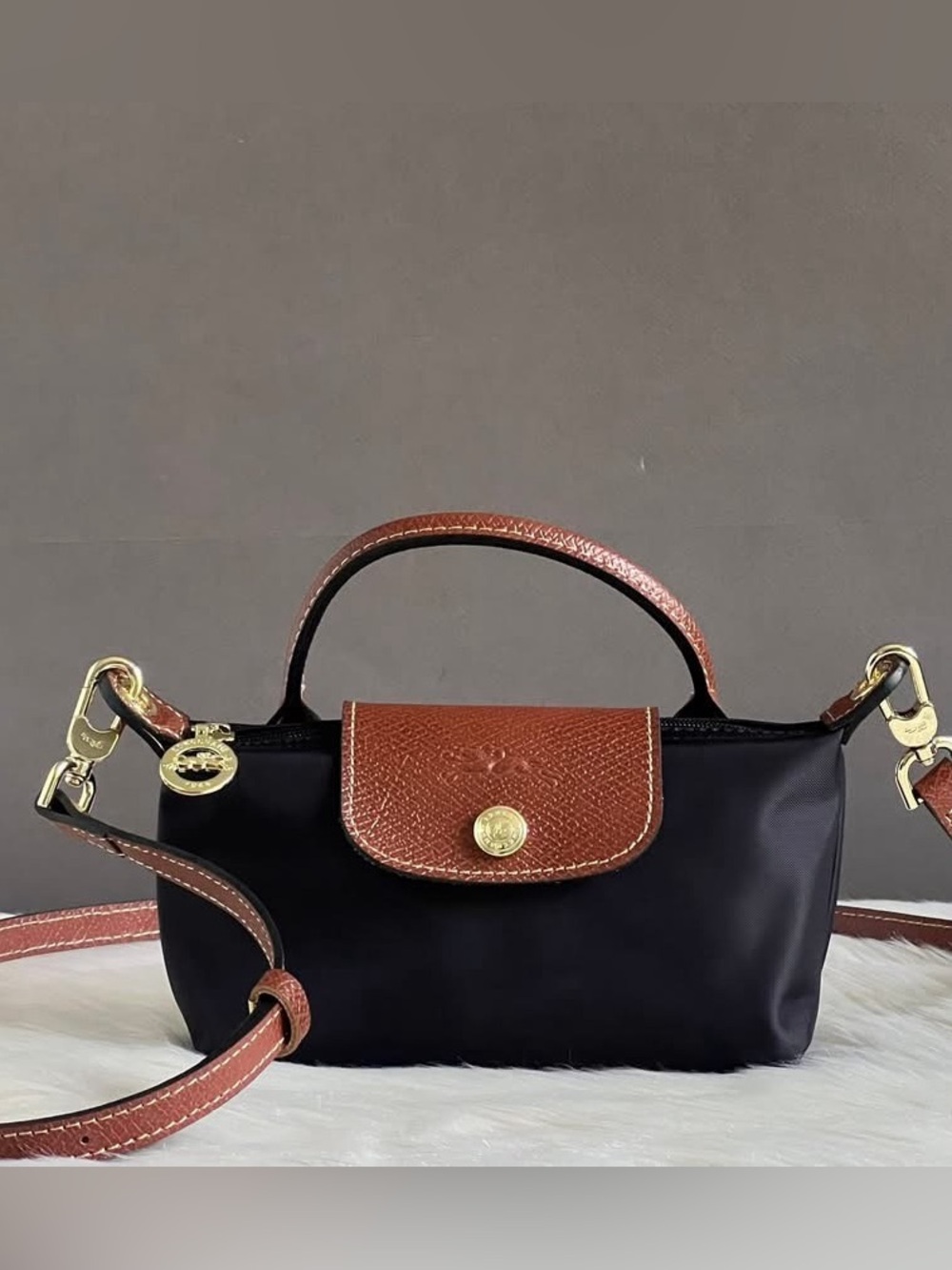 Longchamp XS Le Pliage Original Pouch with Strap